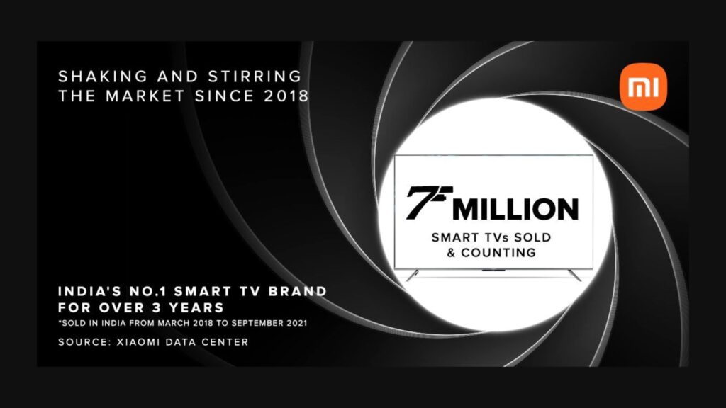 Xiaomi 7 Million Smart TV Sales