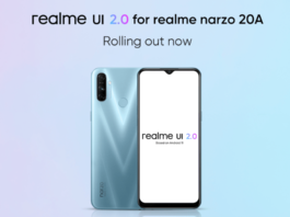 realme narzo 20A realme UI 2.0 Android 11 Update