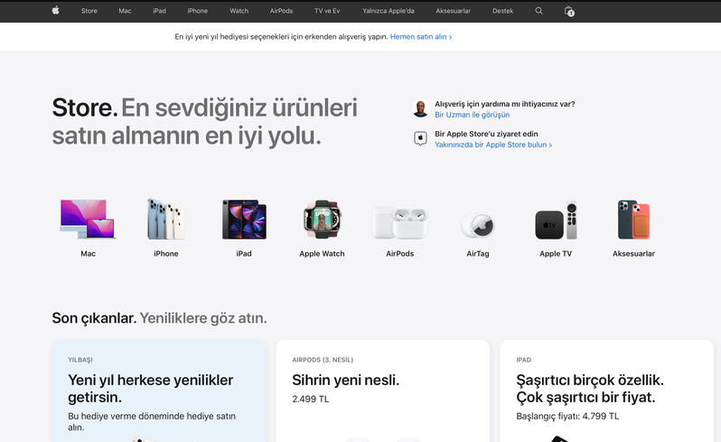 Apple store online Turkey