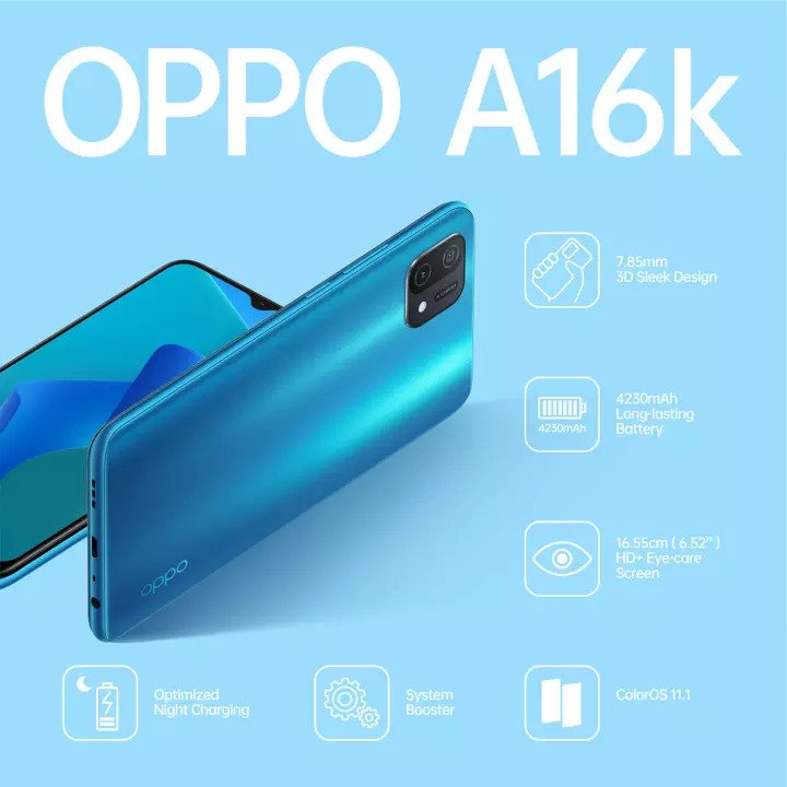 Oferta flash+cupón; Oppo A16s, 4/64GB, MediaTek Helio G35 Octa