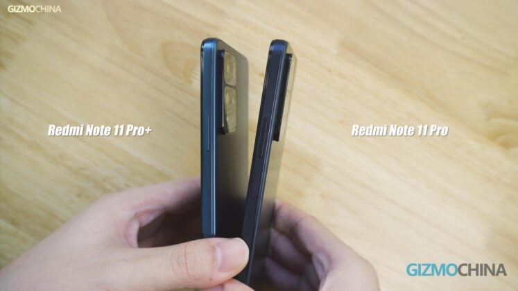 Redmi Note 11 Pro vs Note 11 Pro+ Thickness