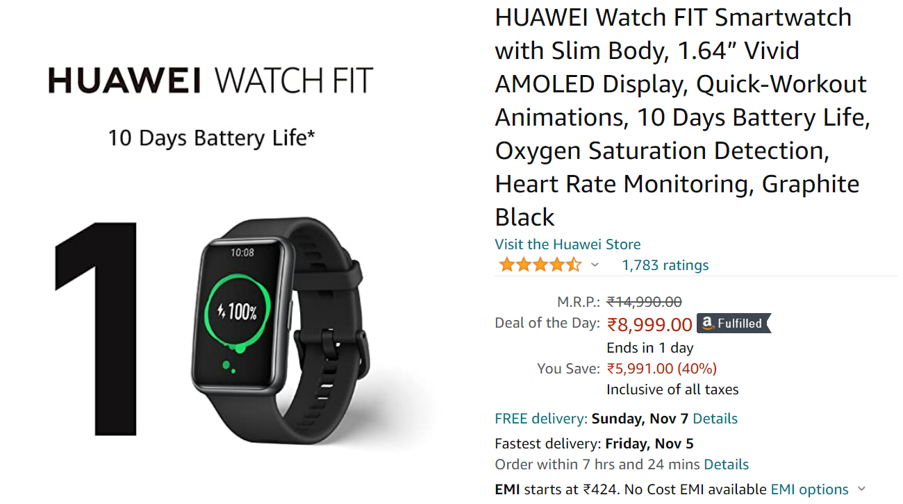 Huawei Watch FIT Smartwatch