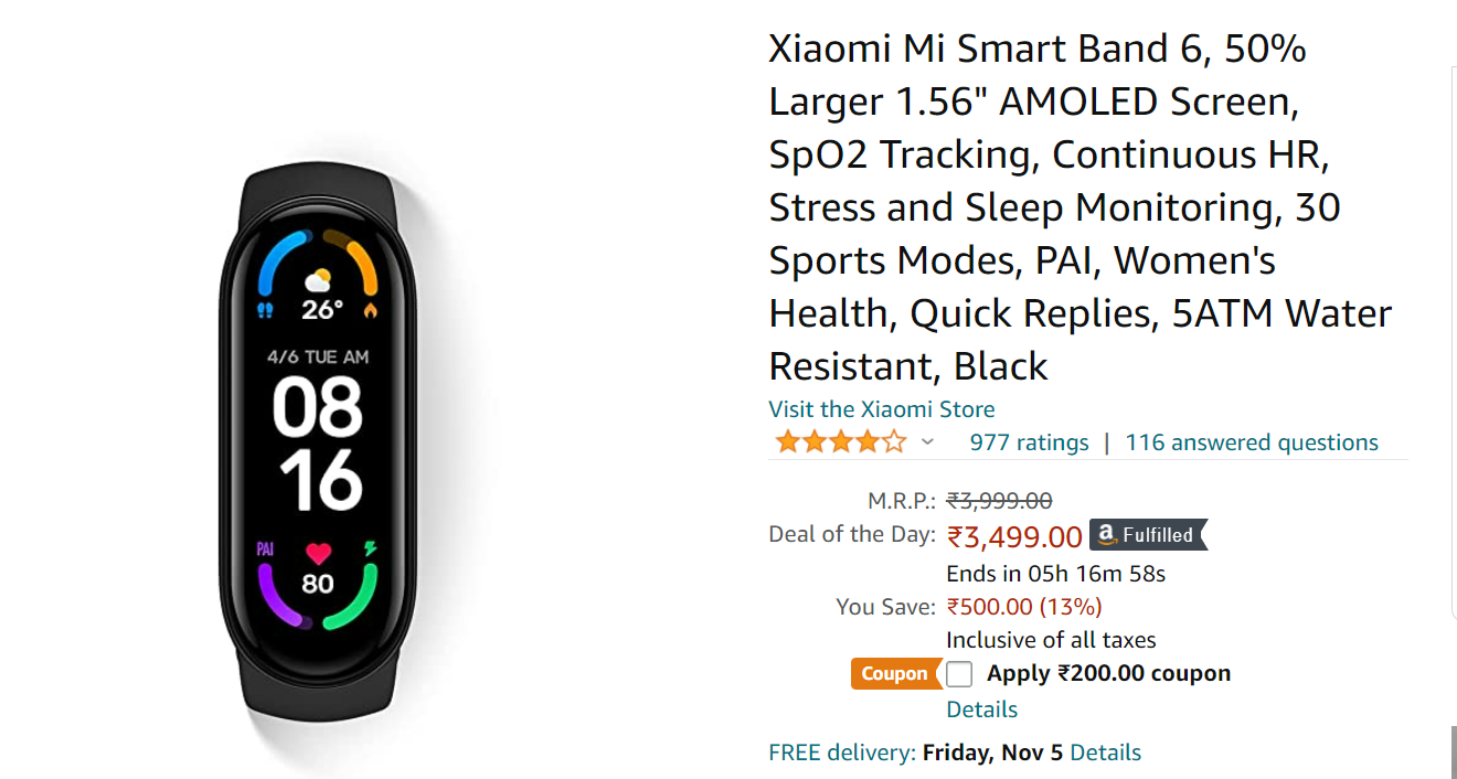 Xiaomi Mi Smart Band 6