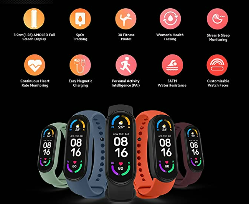 Get Xiaomi Mi Smart Band 6 for ₹3499 at Amazon India - Gizmochina