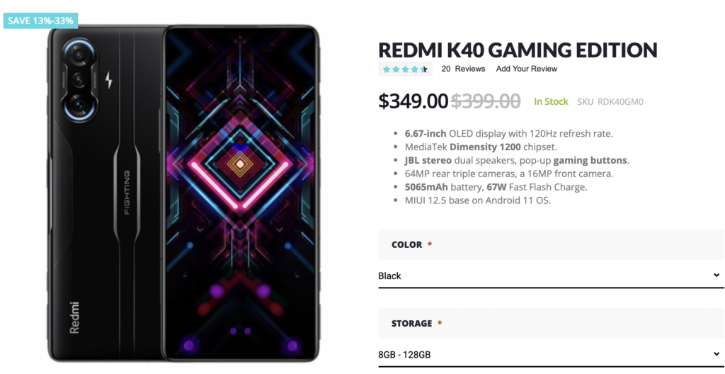 Redmi K40 Gaming giztop