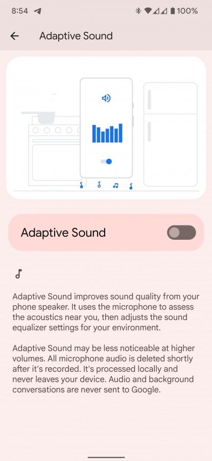 Google Adaptive sound 