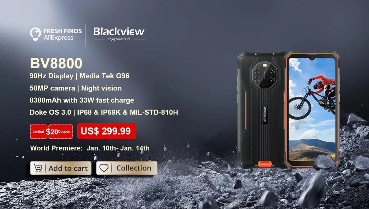 Blackview BV8800 rugged phone launched with 90Hz display and 8,380