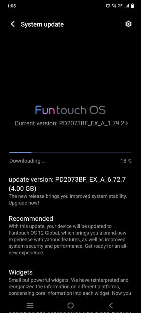 iQOO Z3 Funtouch OS 12 Android update