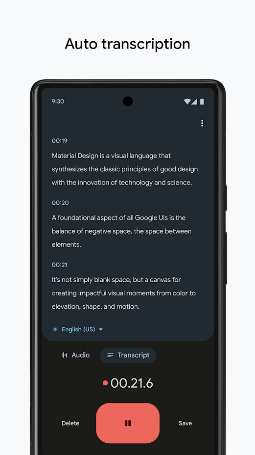 Google voice recorder