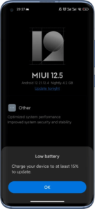 MIUI 13 Low Battery Warning