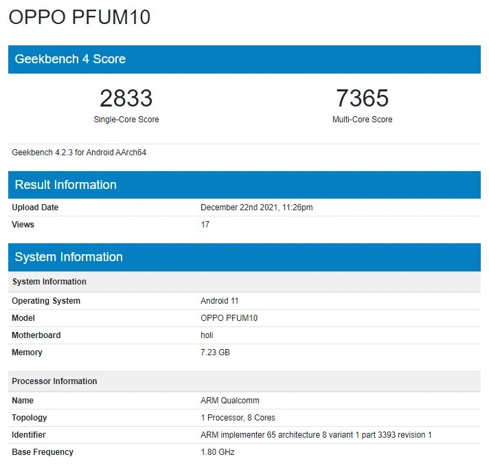OPPO-PFUM10-Geekbench