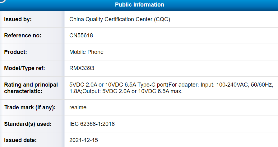 Realme 9 Pro+ 5G at CQC