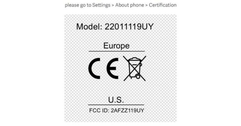 Redmi 10 2022 FCC