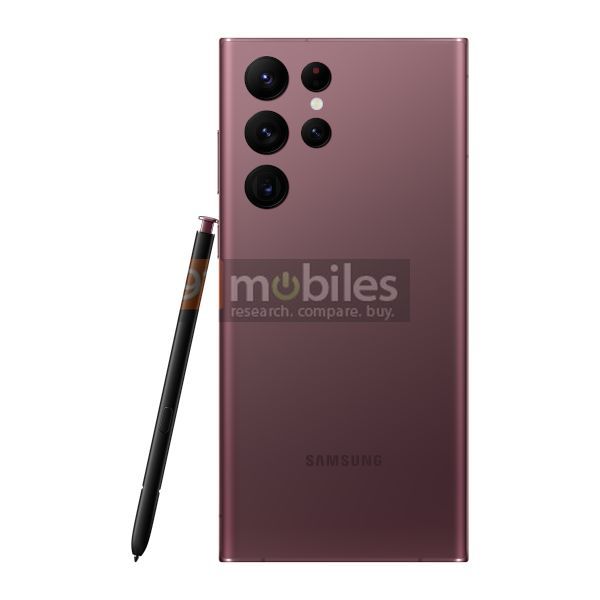Samsung Galaxy S22 Ultra Render (Burgundy)