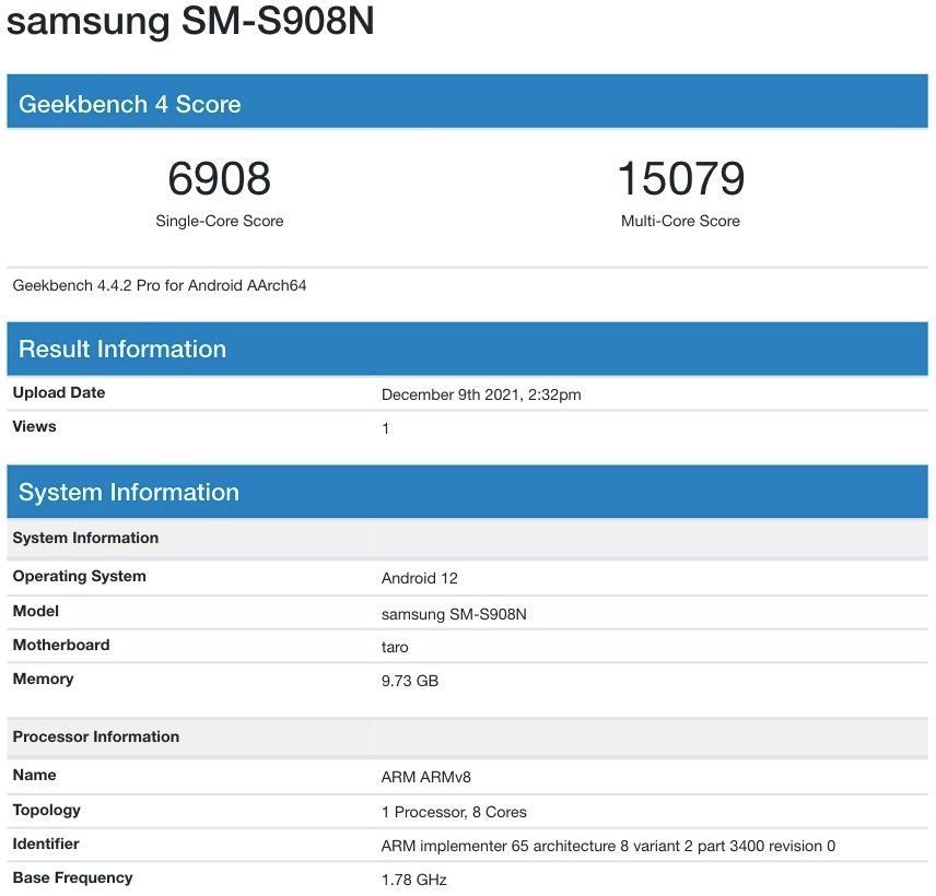 s21 ultra geekbench