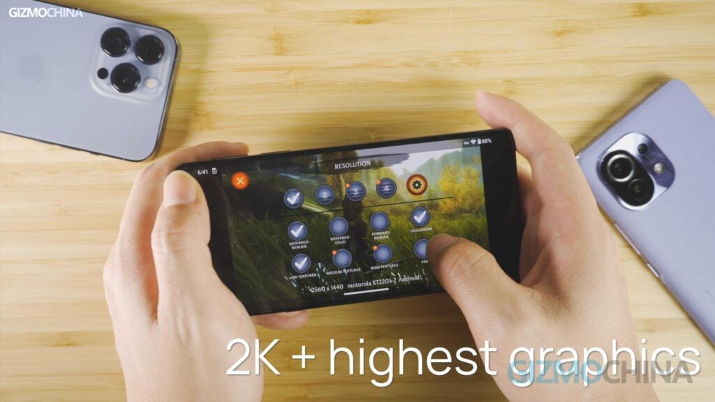 Snapdragon 8 Gen1 en la pantalla Moto Edge X30 Performance Review 2K