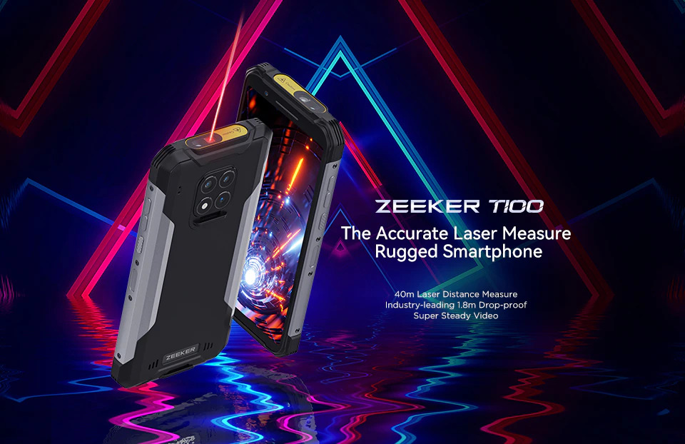 Zeeker T100 is a new rugged phone with Infrared rangefinder Gizmochina