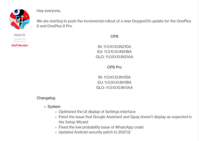 OnePlus 8 and 8 Pro get new OxygenOS update with bug fixes and December ...