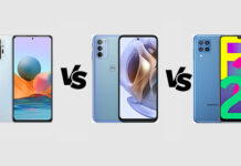 Redmi Note 10 vs Moto G31 vs Samsung Galaxy F22: Specs Comparison