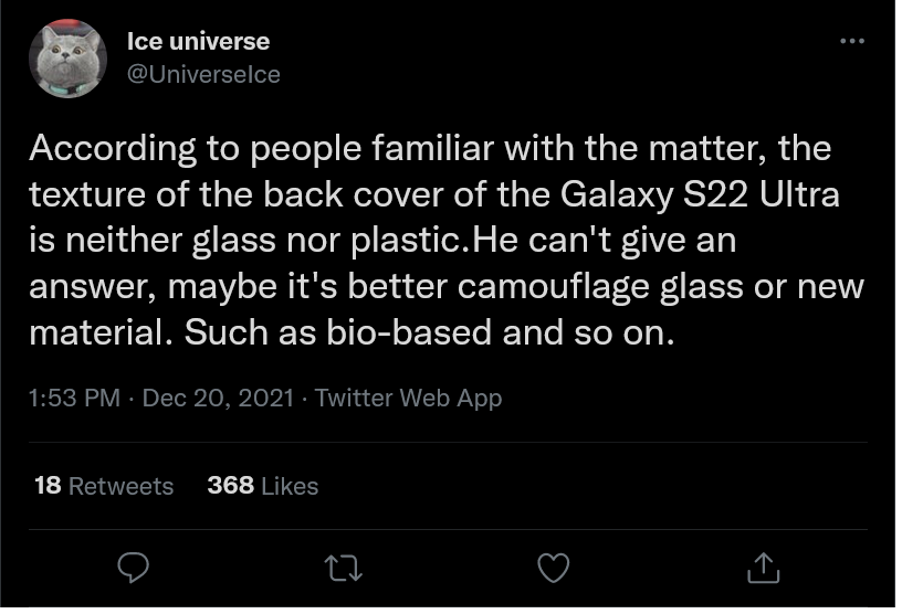 s22 ultra back panel ice universe