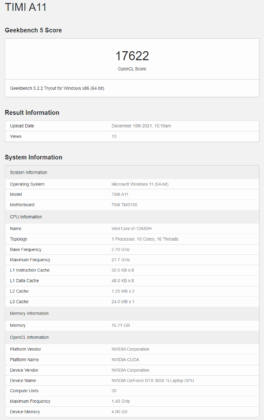 xiaomi notebook intel i7 12th gen