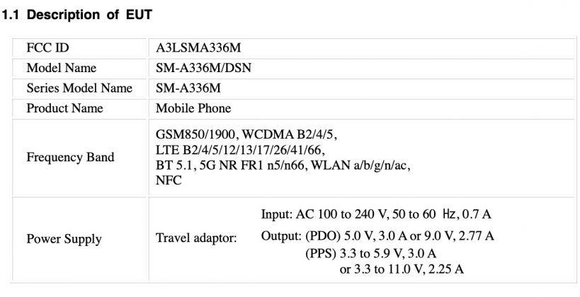 Samsung Galaxy A33 5G charging capabilities emerge through FCC  certification - Gizmochina