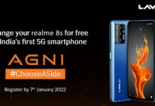 Lava offers Realme 8s owners a chance to swap their phones for Free with the AGNI 5G Lava AGNI 5G
