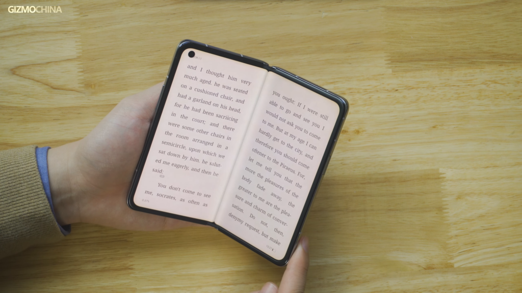 Oppo find N Review reading app