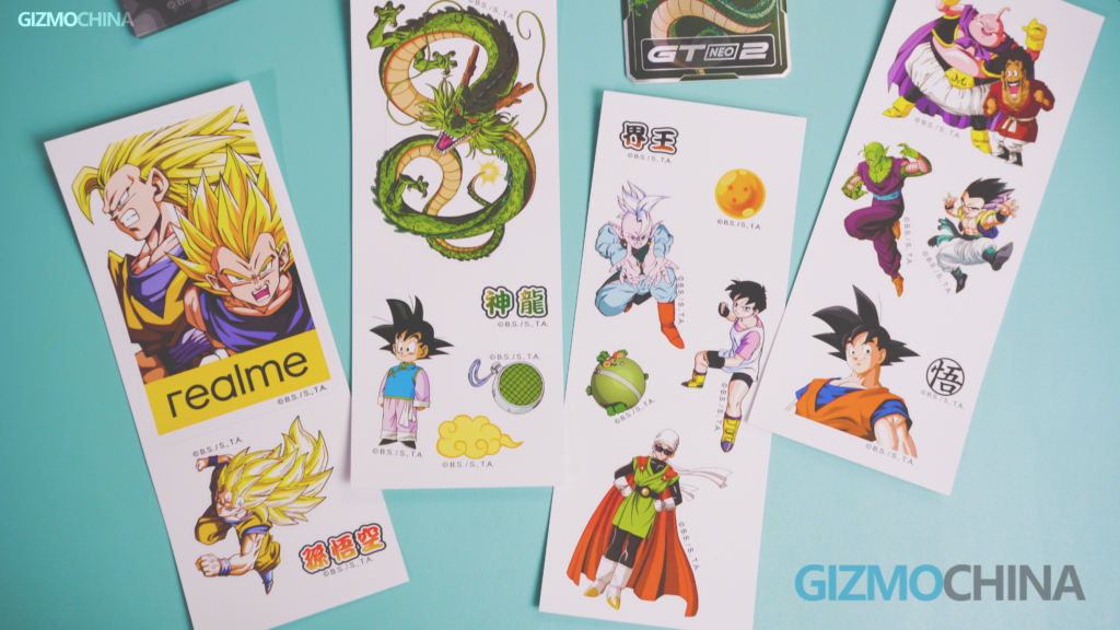 REalme GT2 Pro DBZ edition hands-on stickers