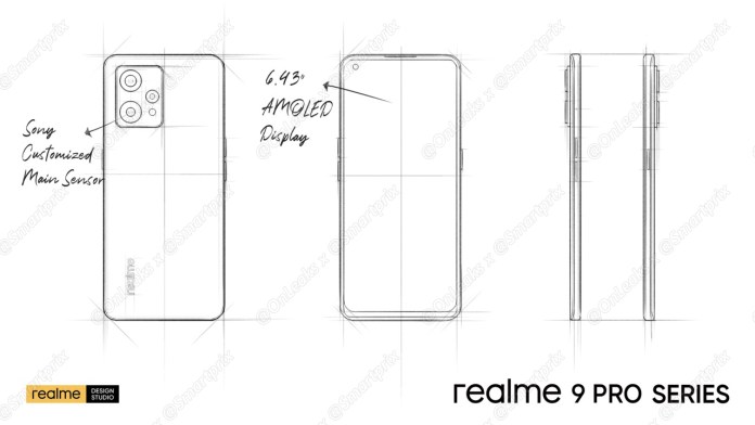Realme 9 Pro design sketches