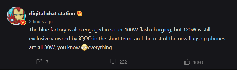 Vivo X80 80W fast charging