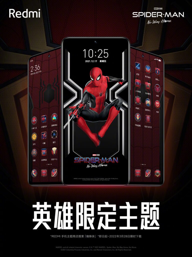 Xiaomi Redmi MIUI Spiderman No Way Home Theme