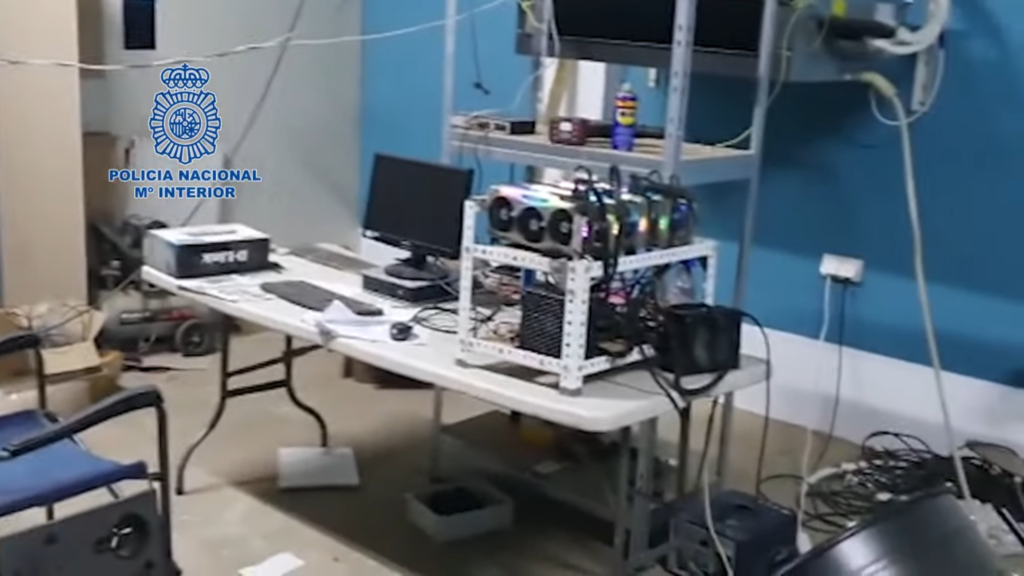 illegal crypto farm spain