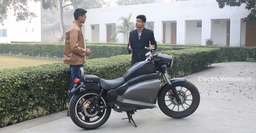 India’s first electric cruiser motorcycle Mazout ebike with a range of
