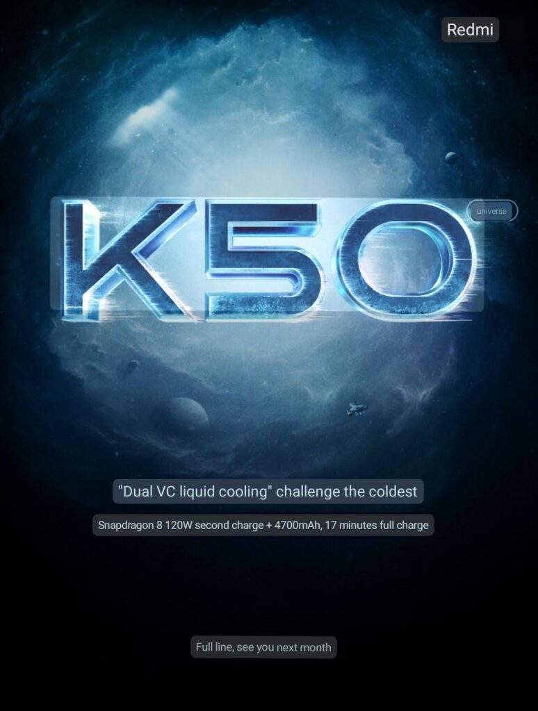 redmi k50 series official teaser