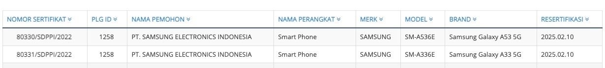 Galaxy A53 5G, Galaxy A33 5G