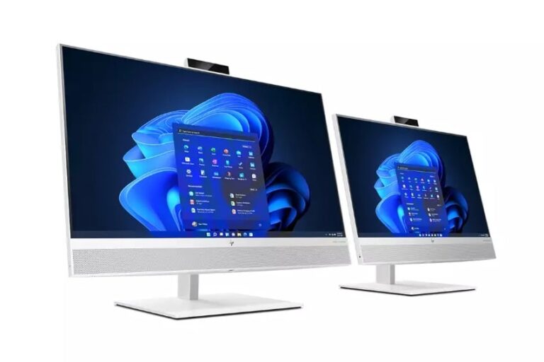 HP EliteOne 800 G9 AIO PC features a builtin wireless charging pad and