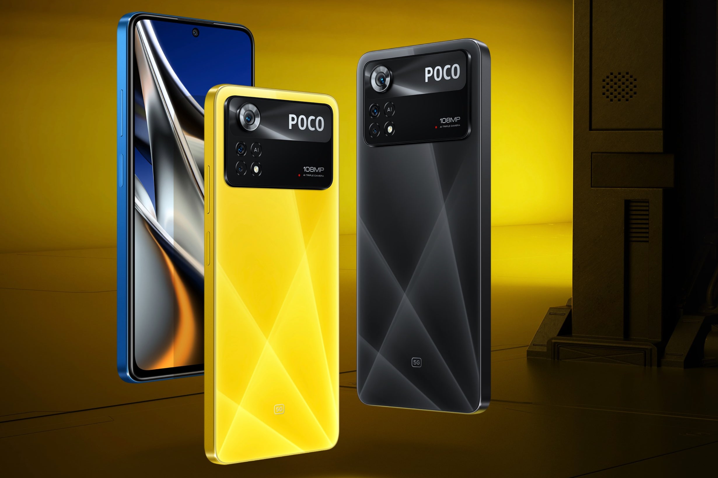 POCO X4 Pro 5G renders show the color variants and design - Gizmochina