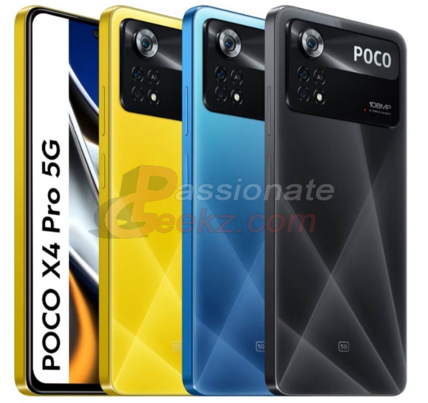 POCO X4 Pro 5G renders show the color variants and design - Gizmochina