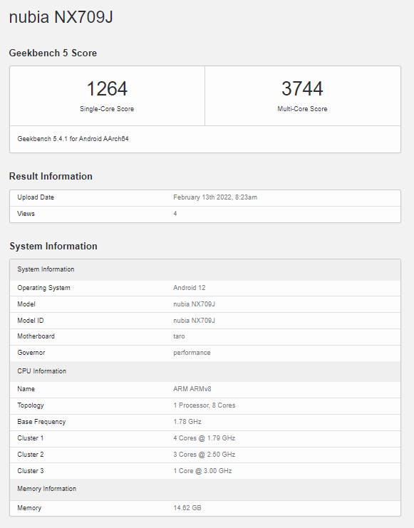 REDMAGIC 7 Pro Geekbench