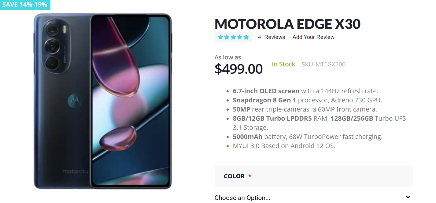 Motorola Edge X30