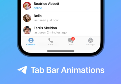 Telegram IOS Tab bar animations