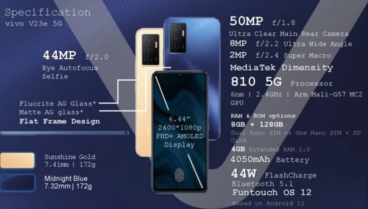 Vivo V23e 5G specs leak