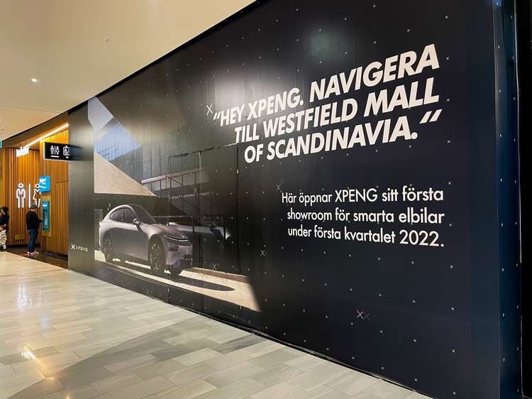 Xpeng Experience Center in Sweden