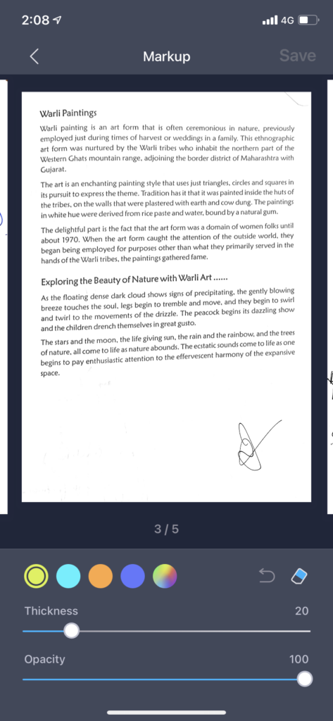 iScanner App - Markup