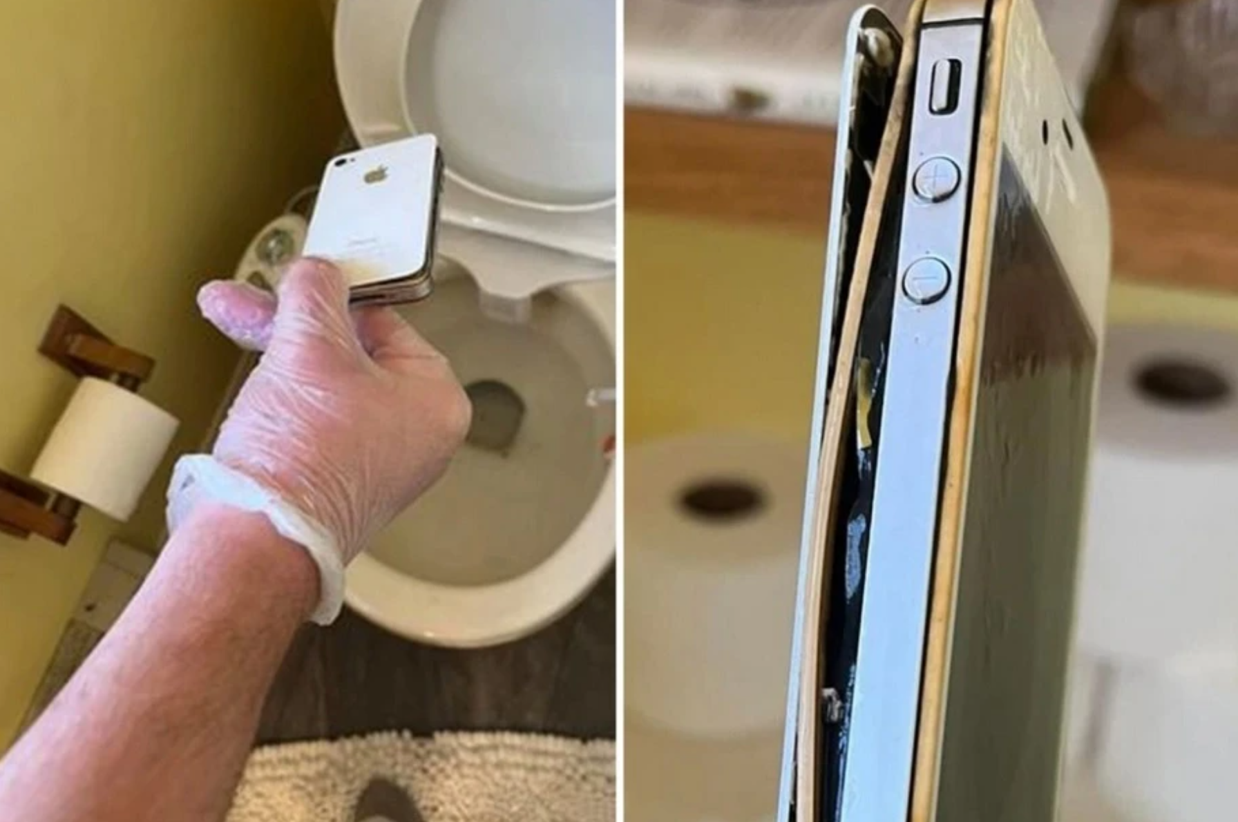 iPhone found inside toilet in a fairly good shape 10 years after it was