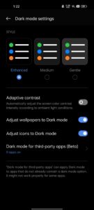 oppo reno7 5g dark mode