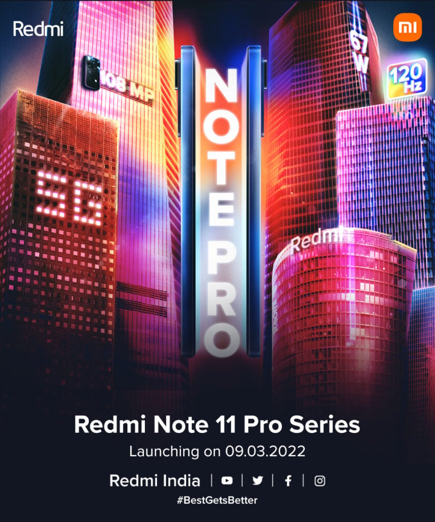 redmi note 11 pro series launch announcement