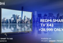 Redmi Smart TV X43 launched in India with 43″ 4K HDR Dolby Vision display