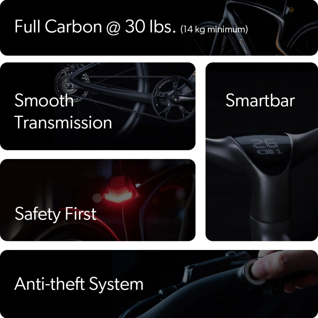 urtopia carbon e-bike features